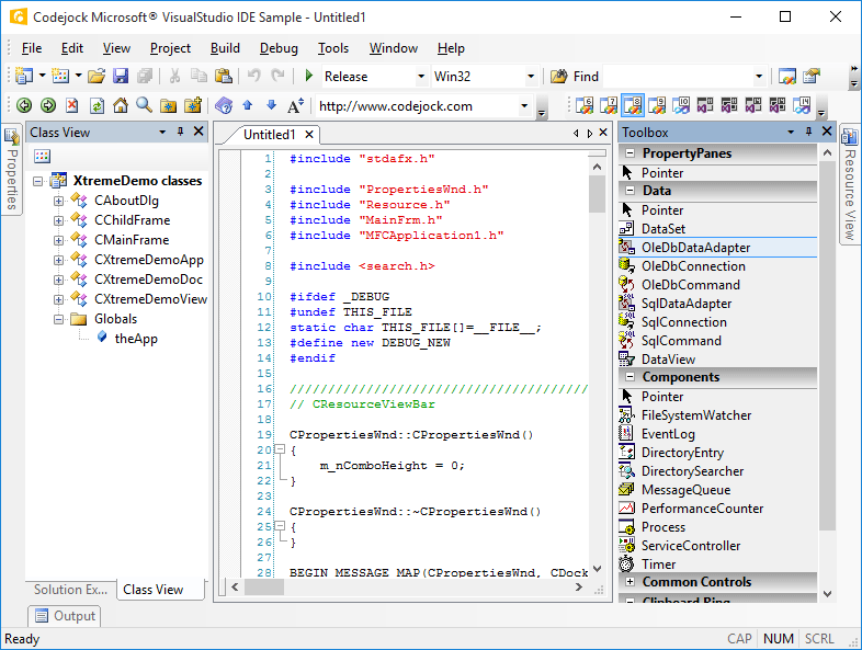 Visual Studio 2005 Theme Support