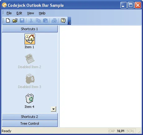Outlook Style ShortcutBar showcase